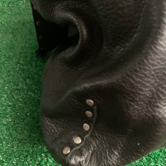 Lucky 🍀 brand black hobo bag with silver rivets euc - Picture 7 of 10